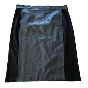 Anne Klein - Black women Faux Leather Trim Skirt women's Size 10